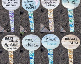 Beach Themed Suncatcher/ Beach Garden Stake-12"or 24"/ Suncatcher