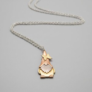 Boho Gnome Necklace, Silver - - LadybugfeetDesigns -