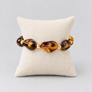 Leopard Print Chunky Bead Bracelet - - LadybugfeetDesigns -