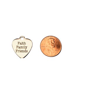 Faith Family Friends Heart Charm - - LadybugfeetDesigns -