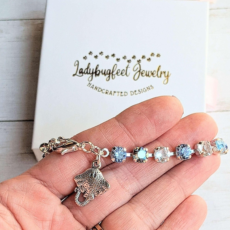 Manta Ray Faceted Crystal Bracelet - - LadybugfeetDesigns -