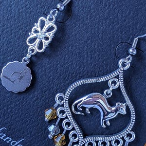 Mismatched Ferret hook earrings, Silver - - LadybugfeetDesigns -