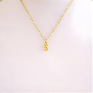 Mini Bubble Initial Necklace - Gold- 20 inch - - LadybugfeetDesigns -