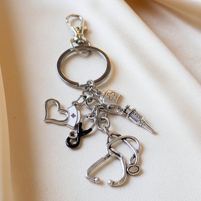 Nurse Keychain - - LadybugfeetDesigns -
