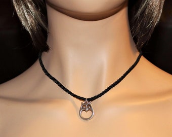 Owl Choker Necklace, 16 inch