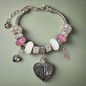 Forever in My Heart Memory bracelet, Silver - - LadybugfeetDesigns -