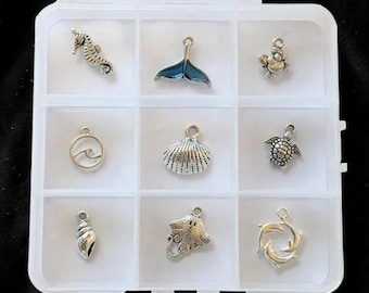Ocean Lover Charm Box - 9 pc., Silver