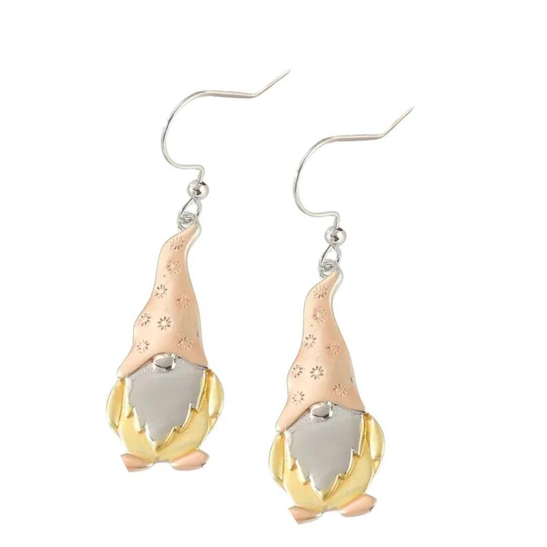 Boho Gnome hook earrings II - Silver - - LadybugfeetDesigns -