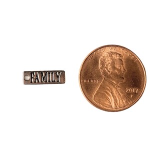 Silver Family Tag Charm - - LadybugfeetDesigns -