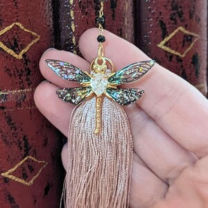Dragonfly Beaded Bookmark - - LadybugfeetDesigns -