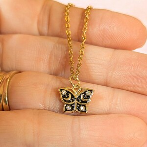 Celestial Butterfly necklace, Gold- 20 inch - - LadybugfeetDesigns -