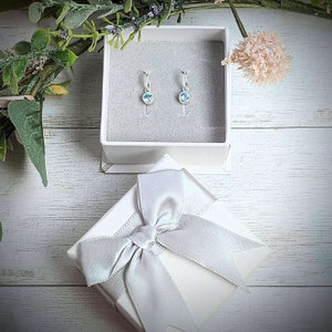 Birthstone Mini Hoop Huggie Earrings- .925 Sterling Silver, Hoop Drop