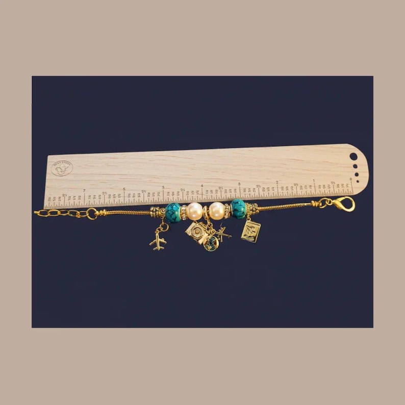Travel/Vacation European beaded bracelet - Gold - - LadybugfeetDesigns -