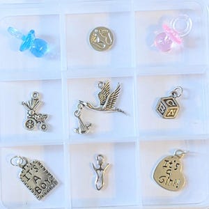 New Baby Charm Box - 9 pc., Silver - - LadybugfeetDesigns -