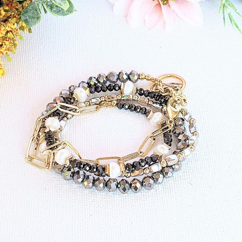 Elegant Energy Crystal Endless wrap bracelet - - LadybugfeetDesigns -