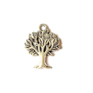 Silver Tree of Life Charm - - LadybugfeetDesigns -