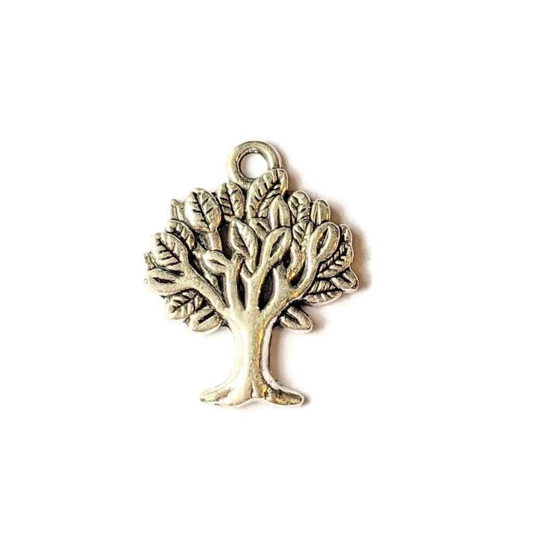 Silver Tree of Life Charm - - LadybugfeetDesigns -