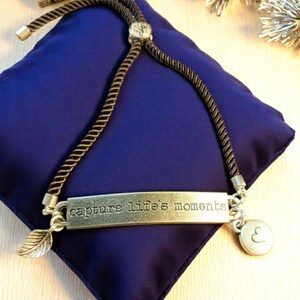 Capture Life's Moments Twisted Rope Bolo Bracelet - - LadybugfeetDesigns -