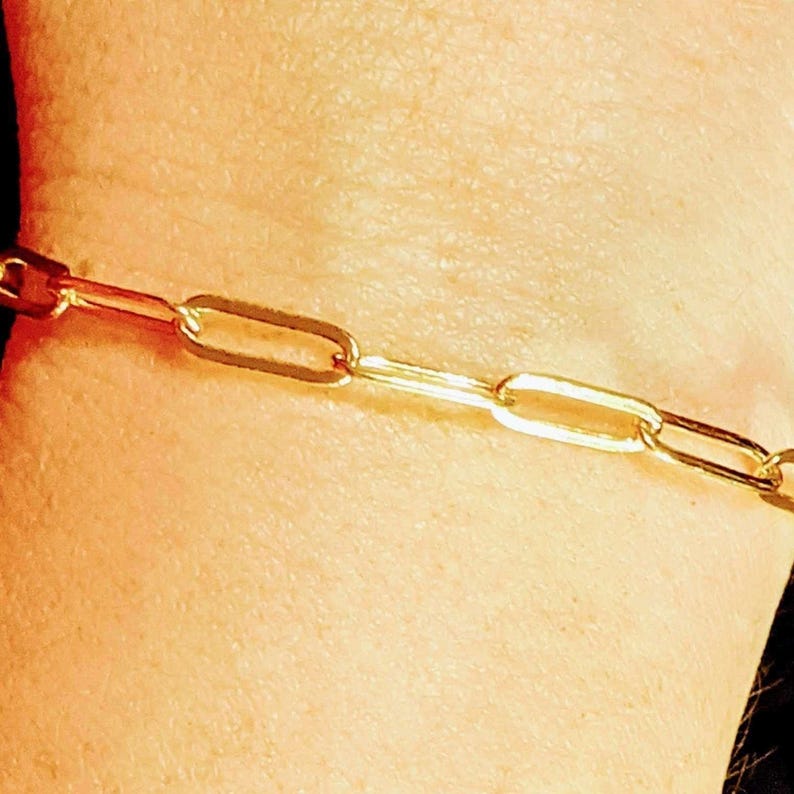 Autumn Leaf Gold Paperclip Chain Bracelet - - LadybugfeetDesigns -