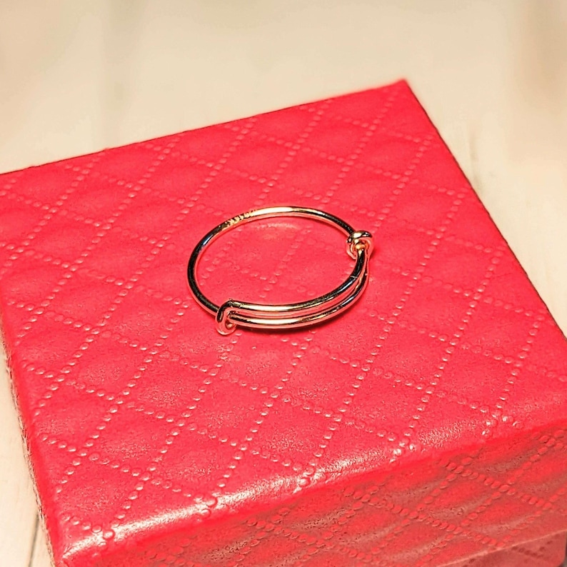 DESIGN YOUR Charm Ring, Adjustable 14k Gold Filled charm dangle ring - - LadybugfeetDesigns -