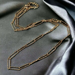 Diamond Cut Paperclip Chain necklace, Gold - 18- 24 inch - - LadybugfeetDesigns -