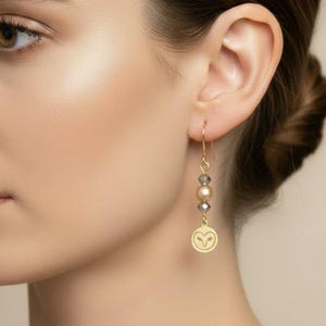 Owl Beaded Hook Earrings, Gold - - LadybugfeetDesigns -