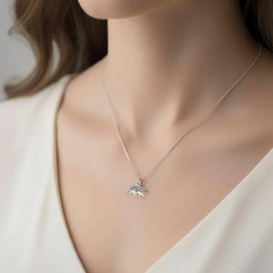 Celestial Bear Pendant charm necklace, Sterling Silver - 22 inch - - LadybugfeetDesigns -