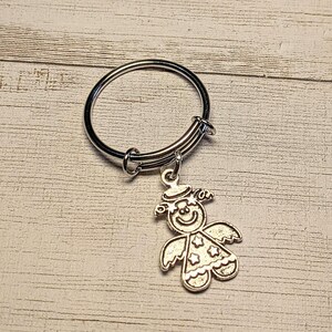 Gingerbread Angel Expandable Charm Ring - - LadybugfeetDesigns -
