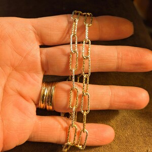 Two Tone Diamond Cut Paperclip Chain Bracelet - - LadybugfeetDesigns -