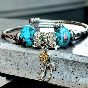 Playful Kitty Euro Cuff Wrap Bracelet, Silver - - LadybugfeetDesigns -