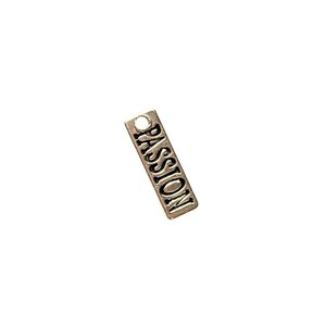 Silver Passion Tag Charm - - LadybugfeetDesigns -