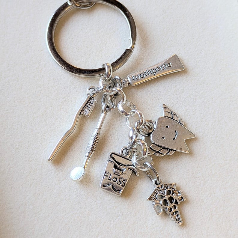 Dental Hygienist Keychain - - LadybugfeetDesigns -