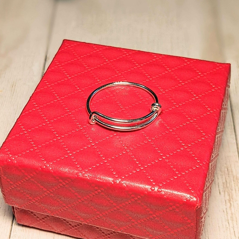 DESIGN YOUR Charm Ring, Adjustable .925 Sterling Silver charm dangle ring - - LadybugfeetDesigns -