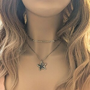 Paperclip Chain necklace, Gold - 18- 24 inch - - LadybugfeetDesigns -