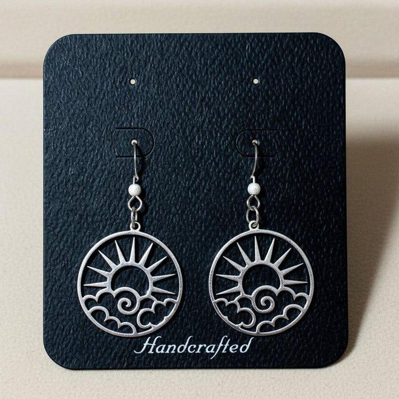 Sunny Day Sterling Silver dangle earrings - - LadybugfeetDesigns -