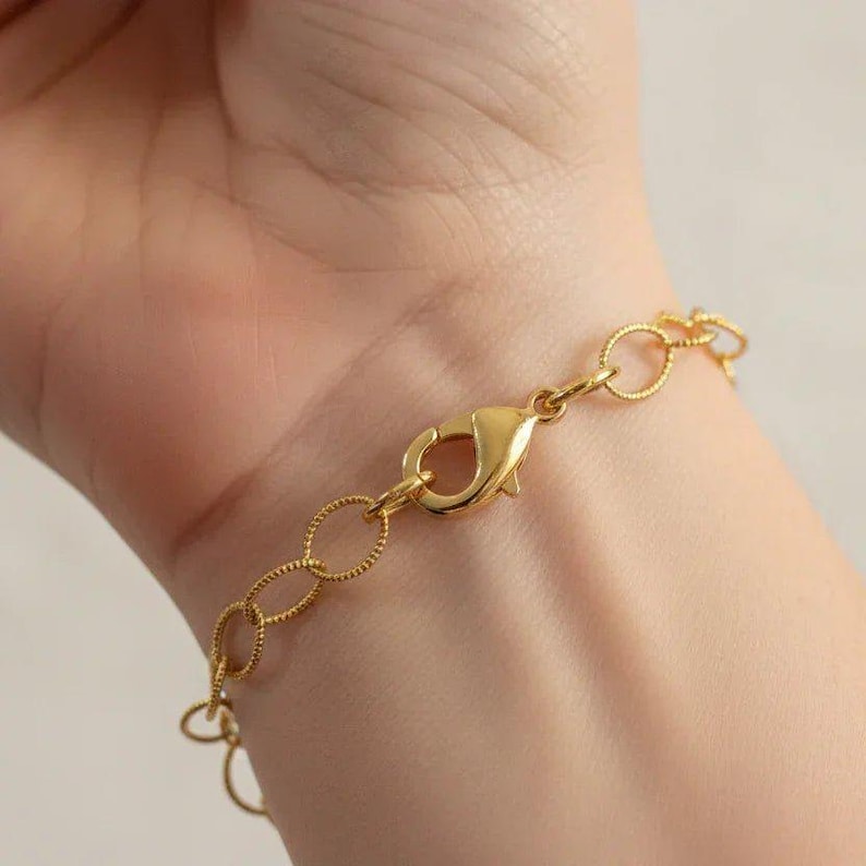 14K Gold Filled Twisted Bracelet - D.i.y. - Build Your Charm Bracelet! - - LadybugfeetDesigns -