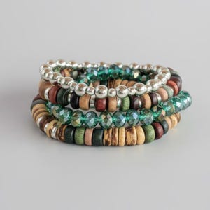 Multi Colored Stretch Bracelet Stack - - LadybugfeetDesigns -
