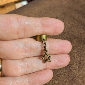 Star Ear Cuff, Antique Bronze - - LadybugfeetDesigns -