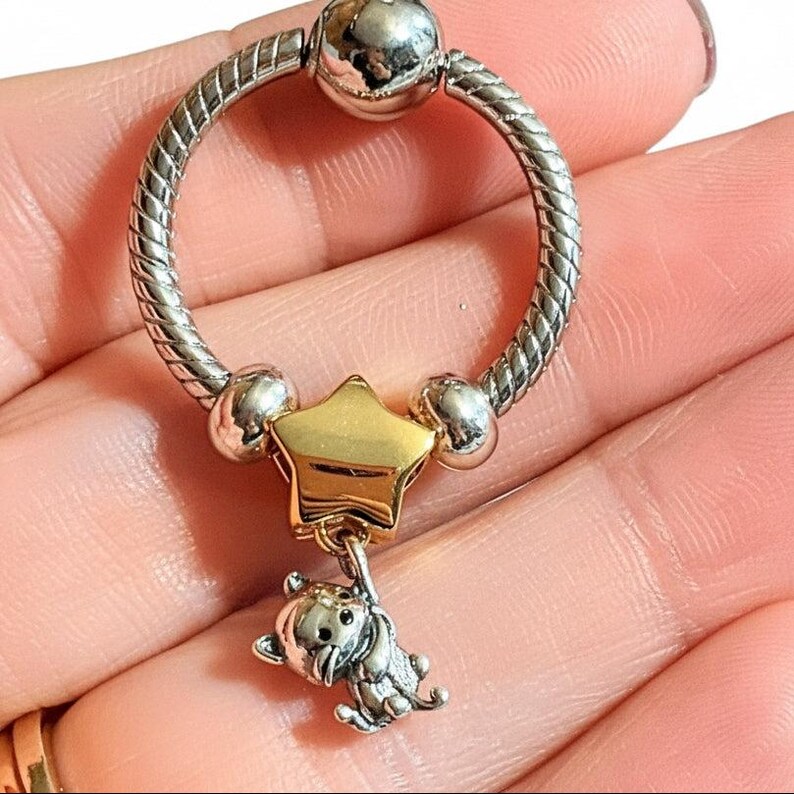 Kitty And Balloon Sterling Silver Toggle Charm Necklace, 20 inches - - LadybugfeetDesigns -