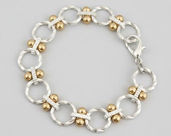 Chunky Two-Tone Chain Bracelet