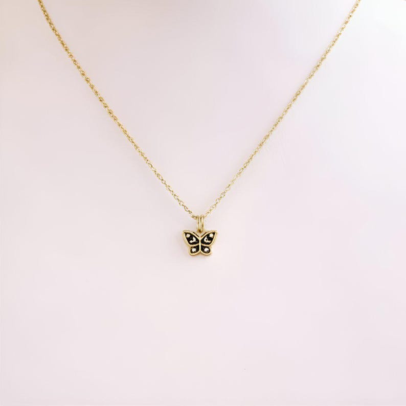 Celestial Butterfly necklace, Gold- 20 inch - - LadybugfeetDesigns -