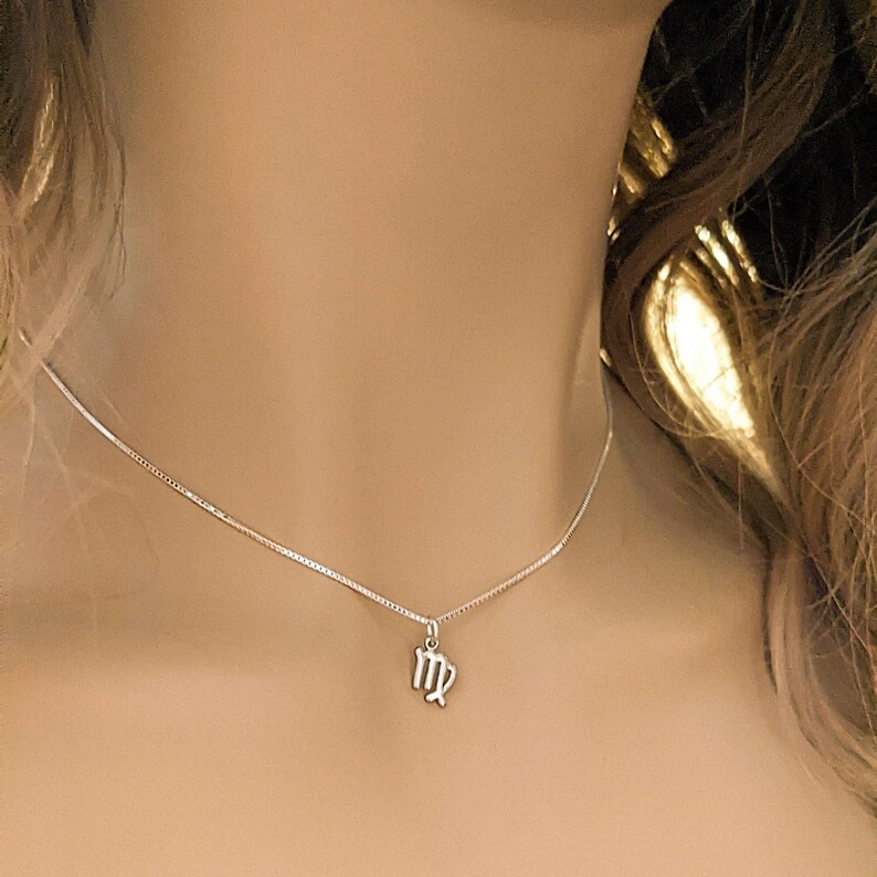 Zodiac Symbol Necklace, Sterling Silver - 12 - 24 inches - - LadybugfeetDesigns -