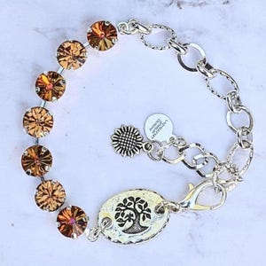 Tree of Life Faceted Crystal Bracelet - - LadybugfeetDesigns -