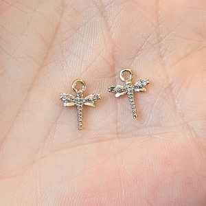 Tiny Dragonfly Mini Hoop Huggie Earrings, Silver- 12mm - - LadybugfeetDesigns -