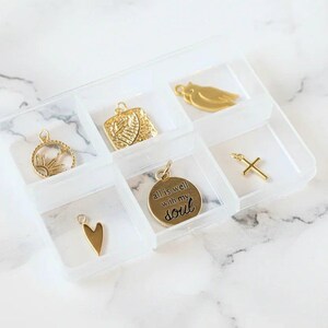 All is Well With My Soul Mini Charm Box - 6 pc., Gold - - LadybugfeetDesigns -