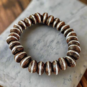 Ebony Wood Bead Stretch bracelet