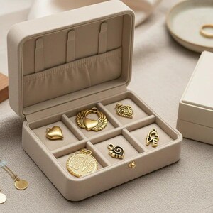 Love Mini Charm Box - 6 pc., Gold - - LadybugfeetDesigns -