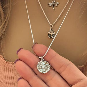 Dragonfly Layered Necklace Set, Silver - - LadybugfeetDesigns -