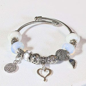 Easy Wrap Memorial Cuff Bracelet, Silver - - LadybugfeetDesigns -