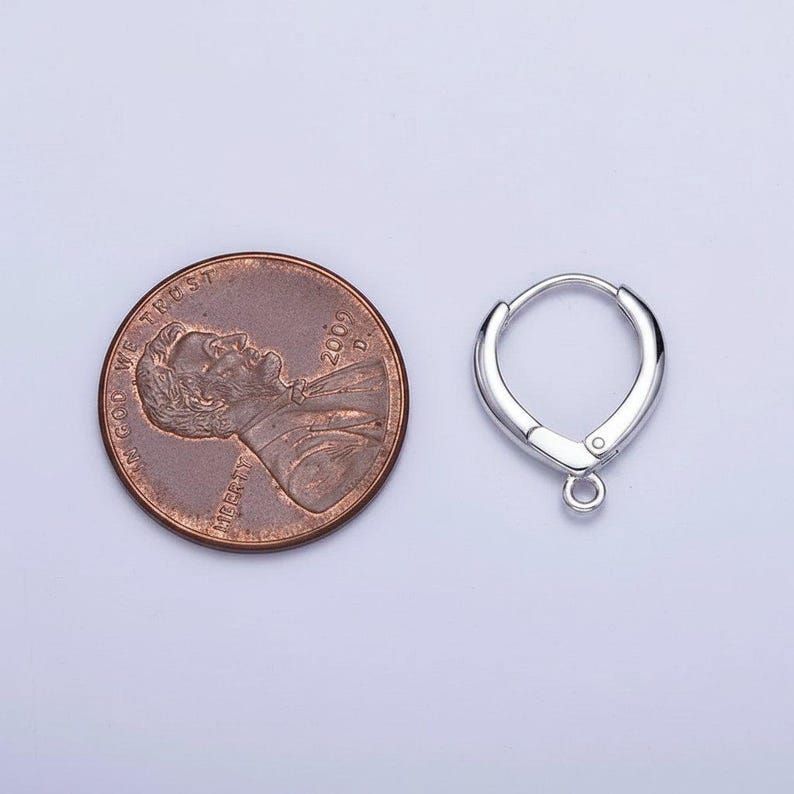 Dolphin Huggie Hoop earrings, Silver - 15mm - - LadybugfeetDesigns -